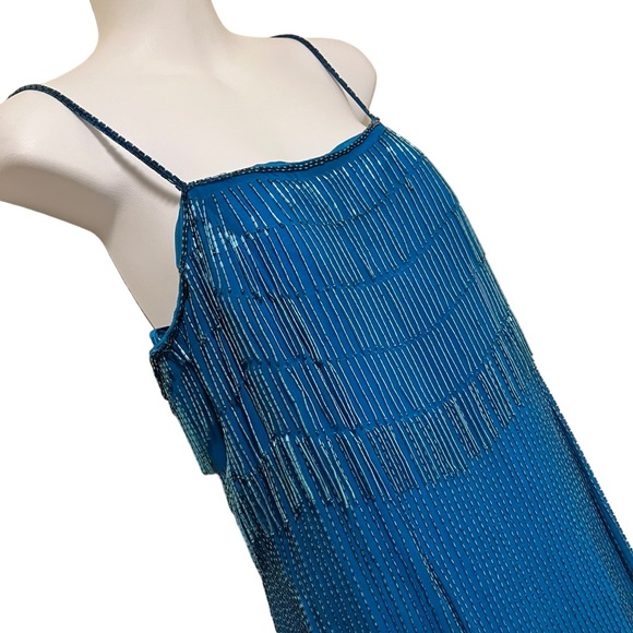 Vintage NWT Alyce Designs Blue Beaded Dress - Picture 2 of 16